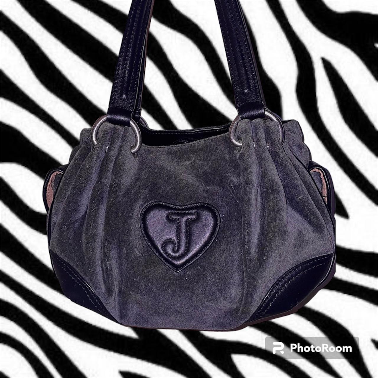 Juicy Couture Purse Grey Purse with pink logo... - Depop