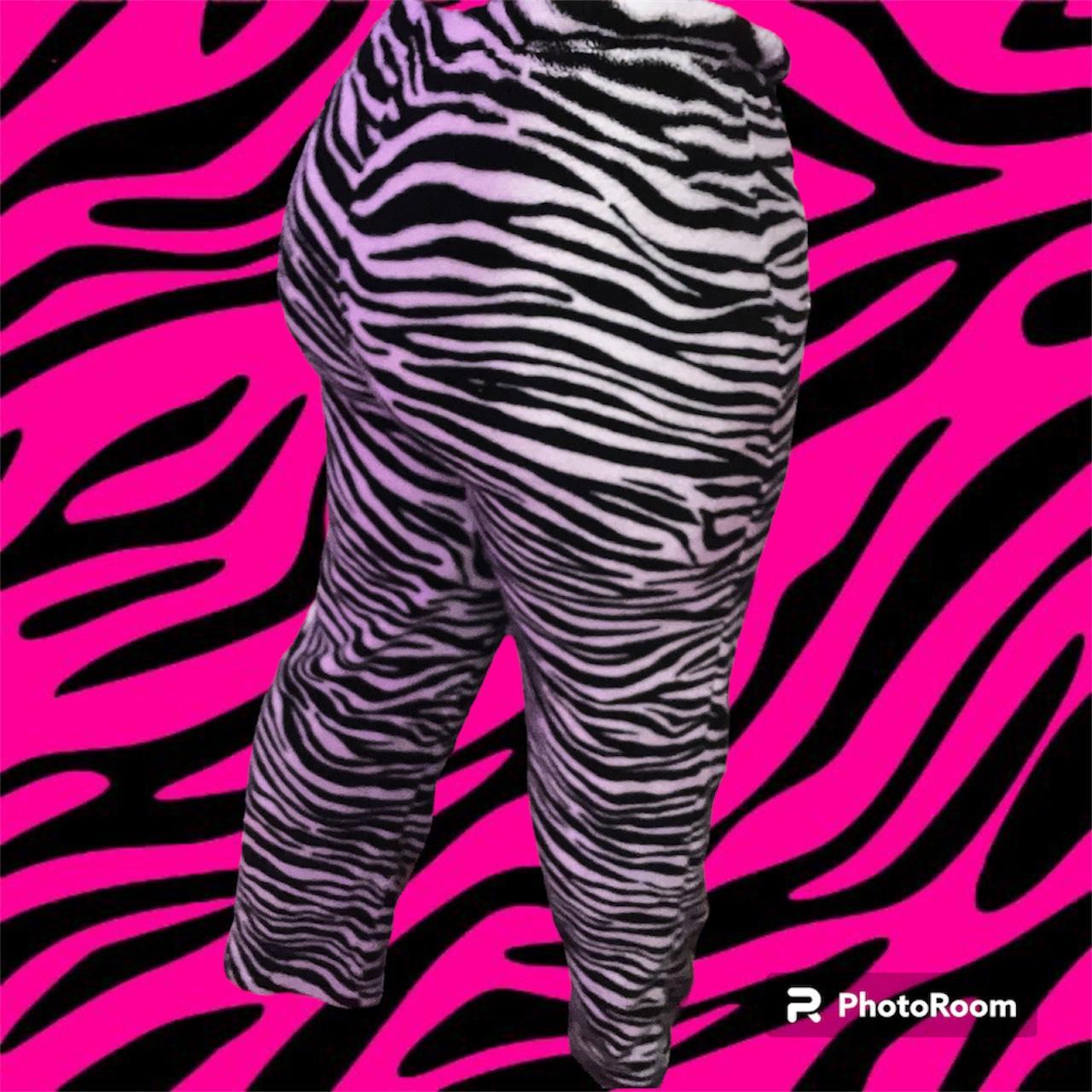 Y2K Zebra Print PJ Pants💋 Size Medium Great... Depop