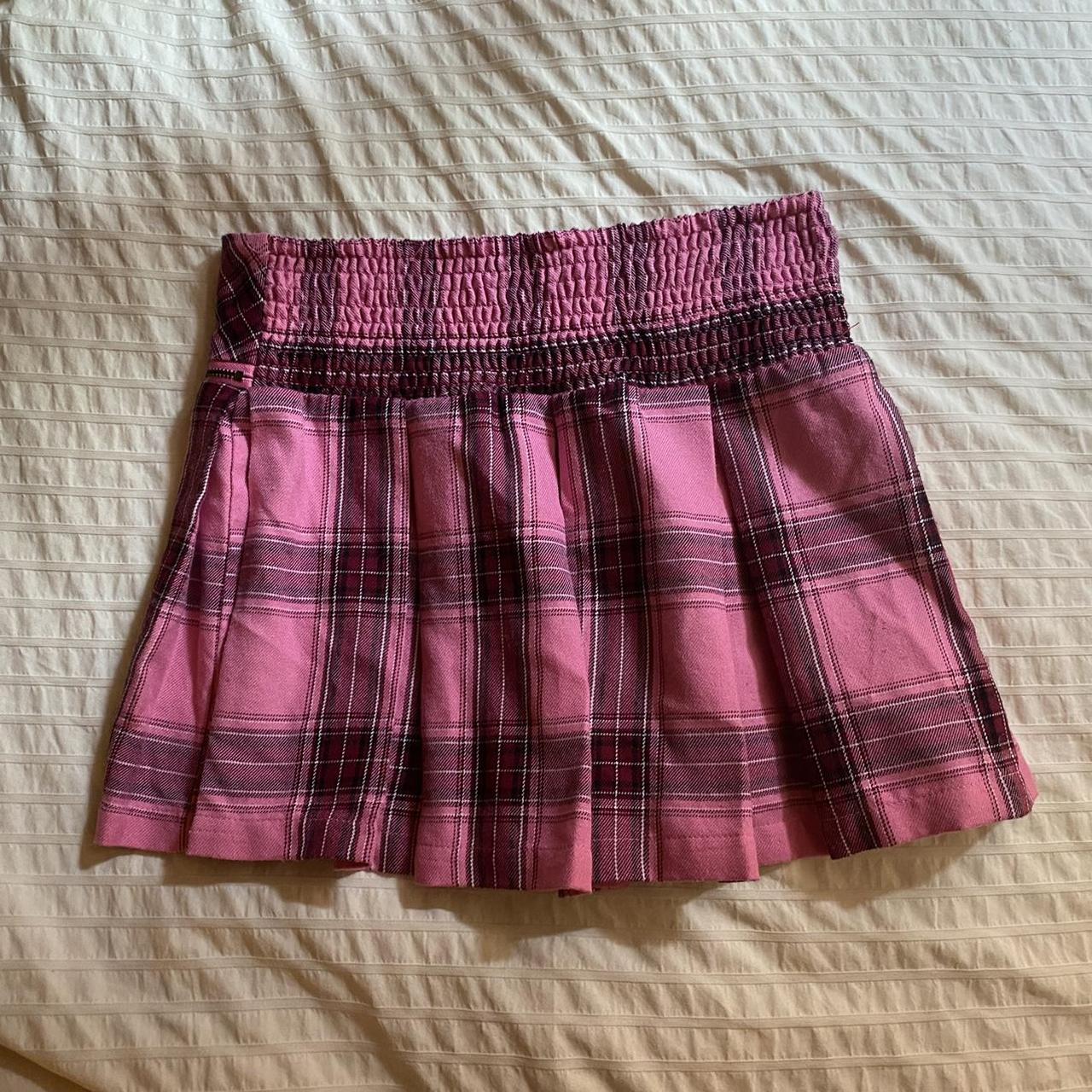 Women's Pink and Black Skirt | Depop