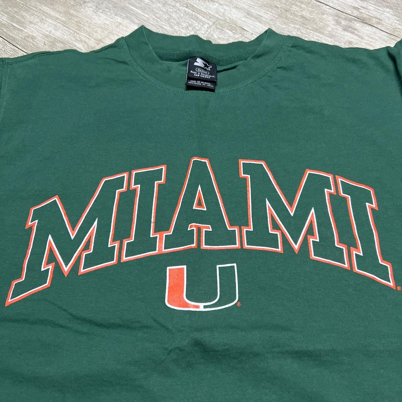 Vintage Miami hurricanes starter double sided shirt - Depop