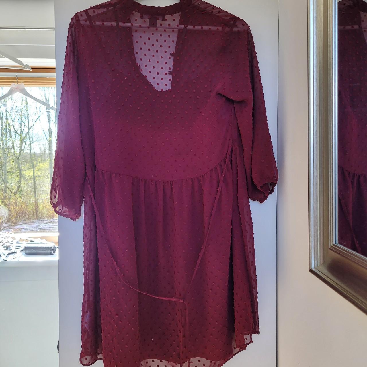 Primark Women's Burgundy and Purple Dress | Depop