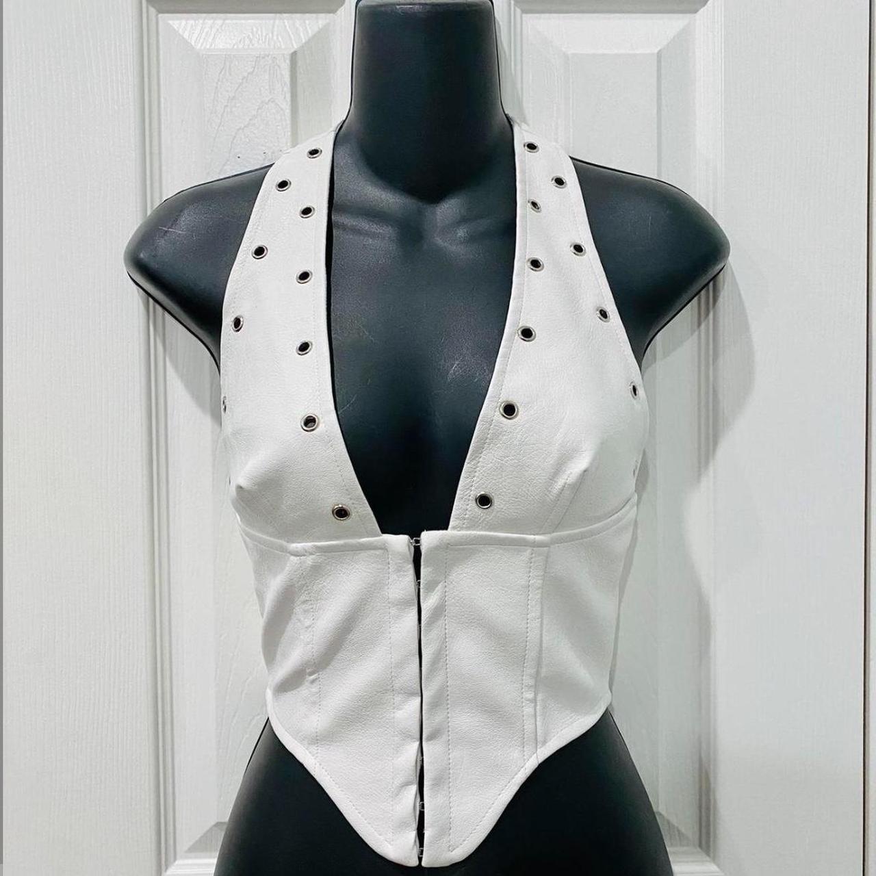 Princess poly white PU Jordy corset Size 2 New with... Depop
