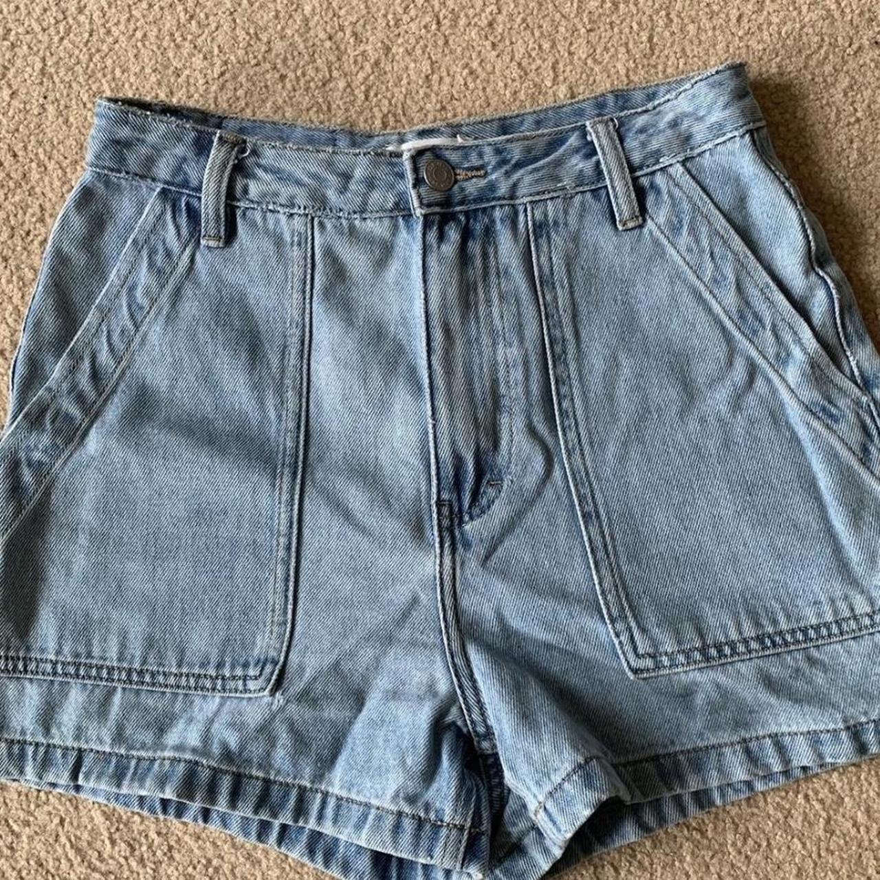 Glassons denim cargo shorts size 8, only worn a... Depop