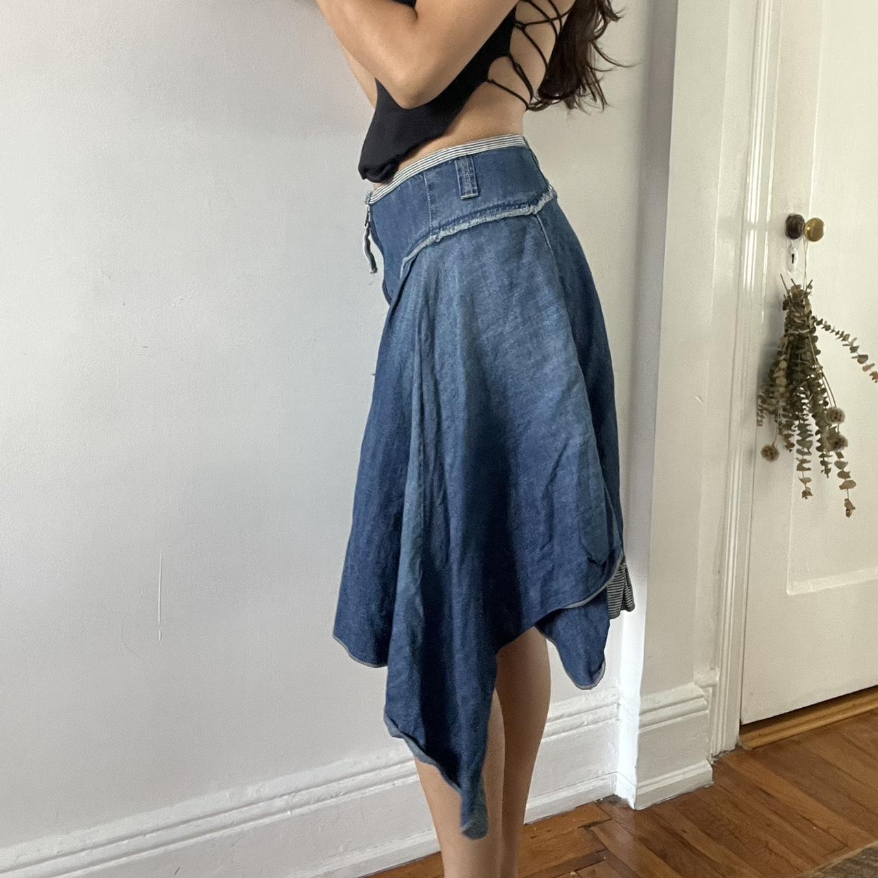 Marithe Francois Girbaud asymmetrical skirt. Multi | Depop