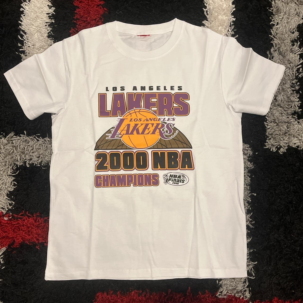 LA Lakers Champions 2000 2 Sided T-Shirt, NBA LA - Depop