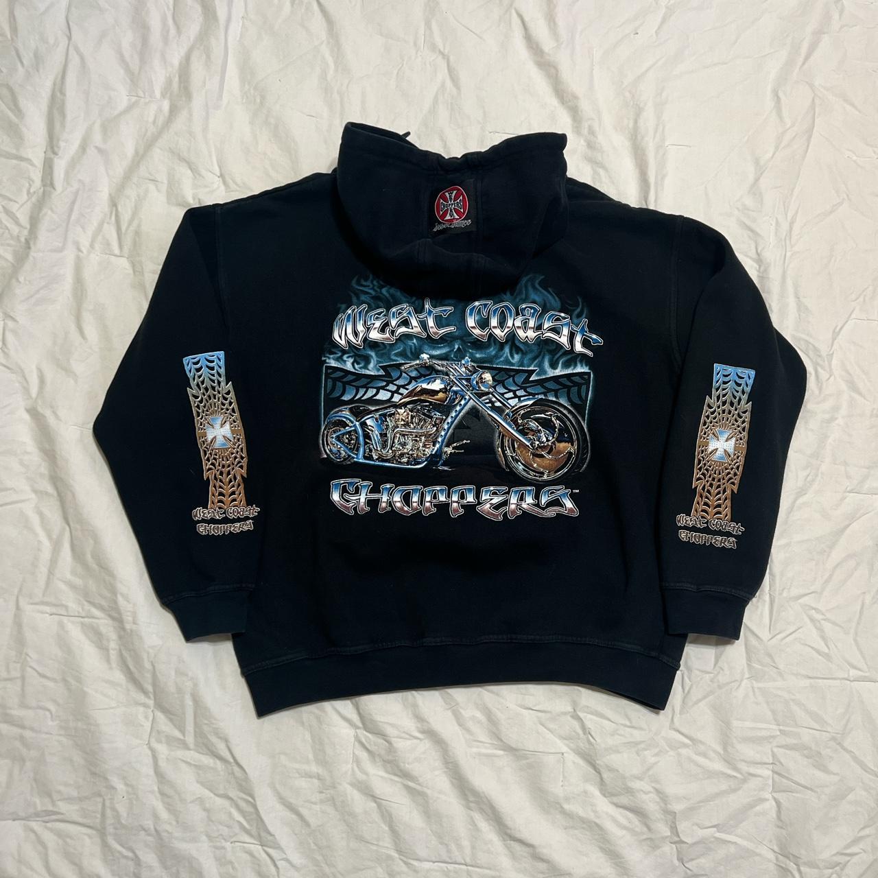 Vintage Y2K West coast choppers Hoodie Biker long... Depop
