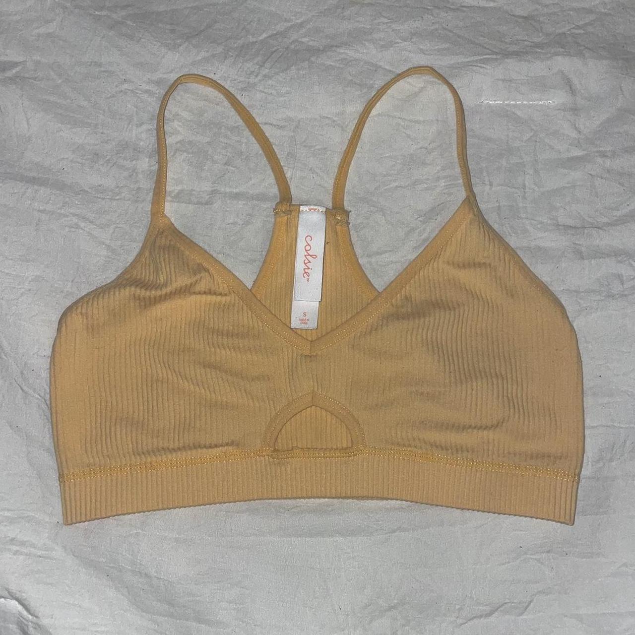 target bralette with cut out size small light orange - Depop