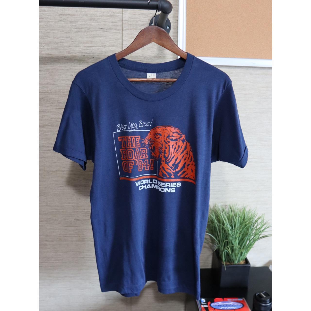 Vintage 80's Detroit Tigers Single Stitch T-Shirt - Depop