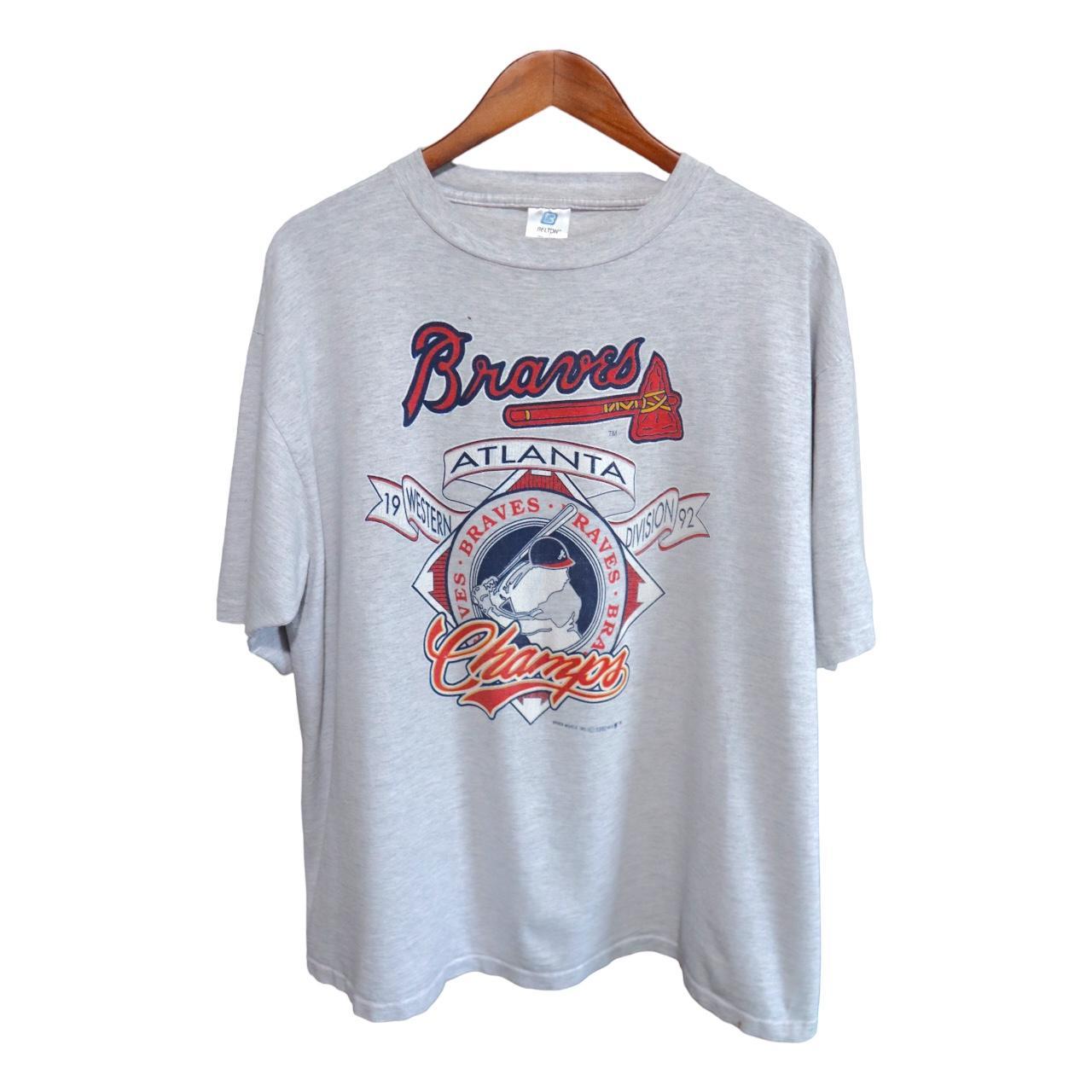 Atlanta Braves 1992 Champions T-Shirt Size - XL... - Depop