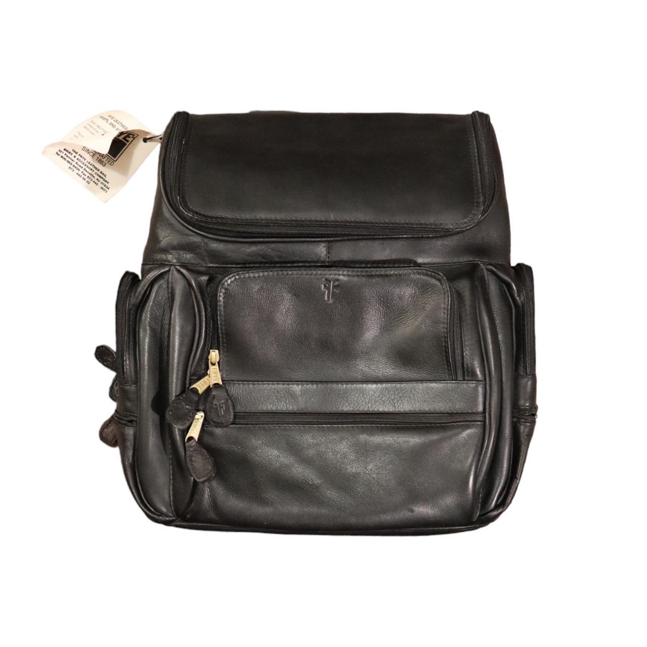 Frye black hotsell leather backpack