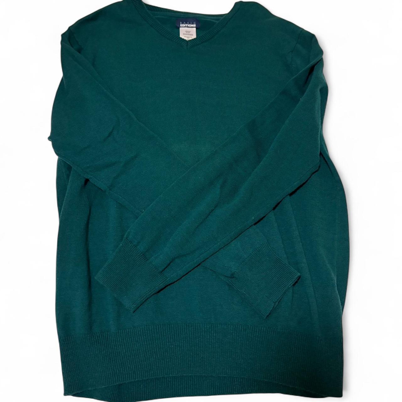 Basic Editions Women's Sweater - Green - M – Basi… - image 1
