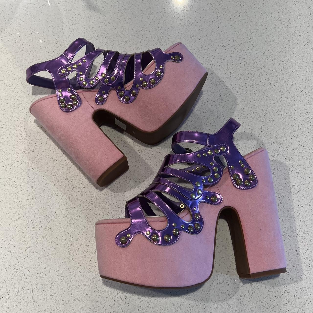 Pink and purple platform butterfly