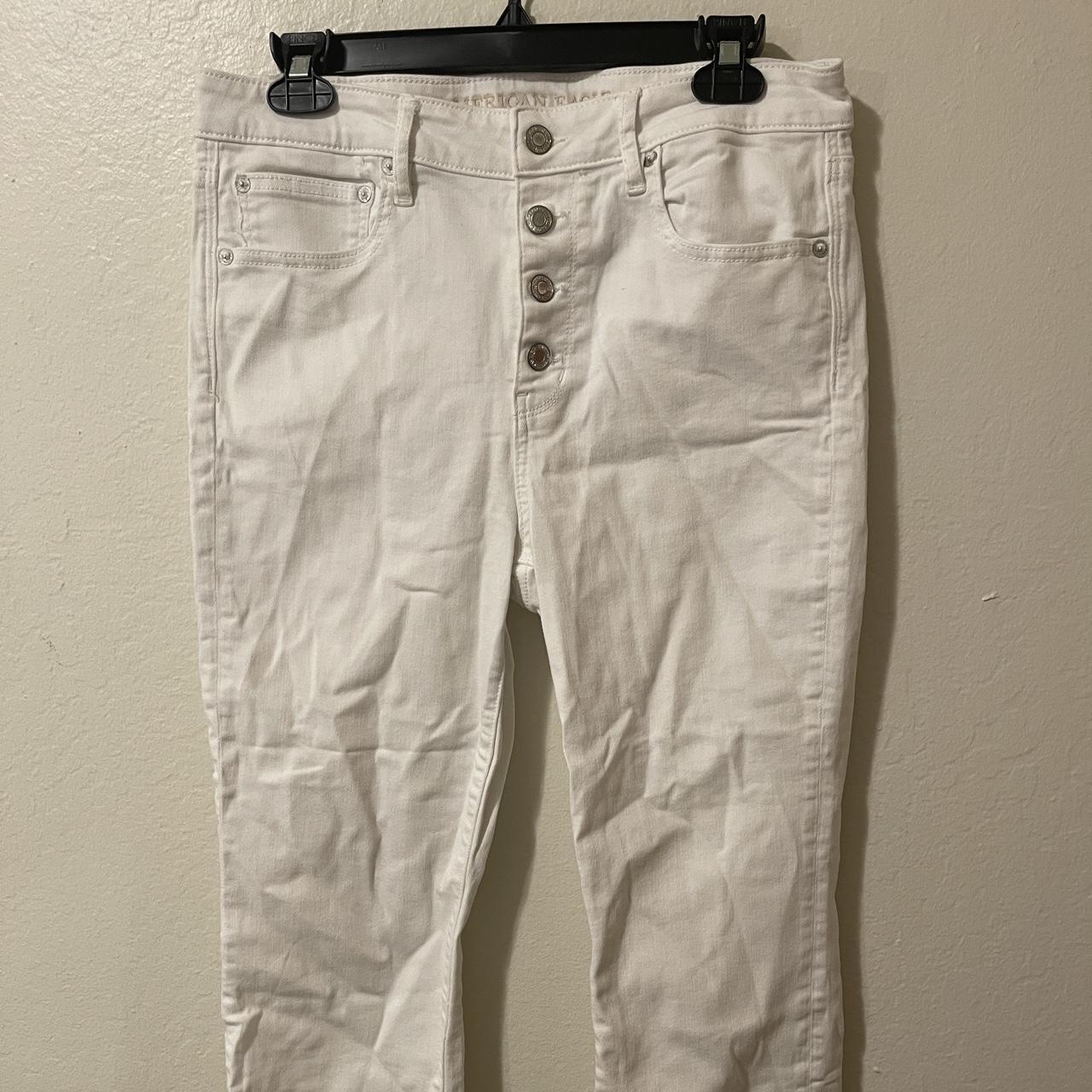 American Eagle Outfitters Women's White Jeans | Depop