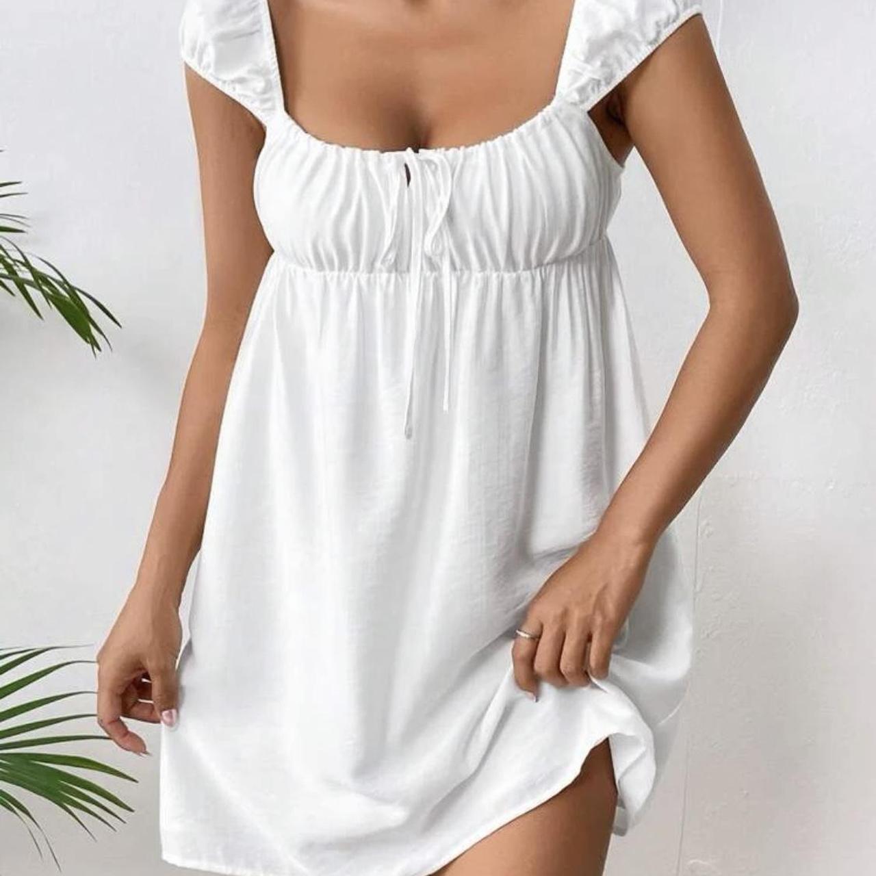 white long babydoll dress
