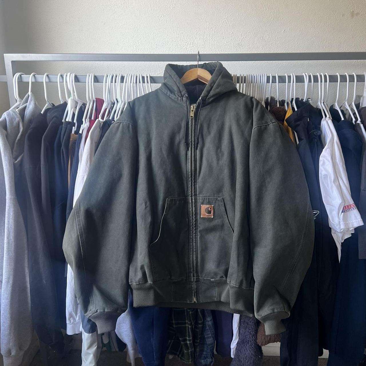 Olive Green Carhart Jacket Carhartt J130. TAP... - Depop