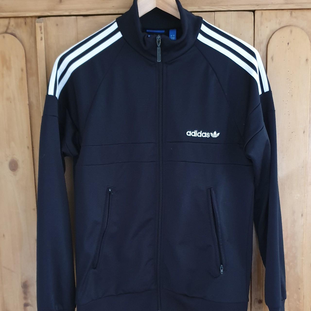 Adidas Men's Black and White Jacket | Depop