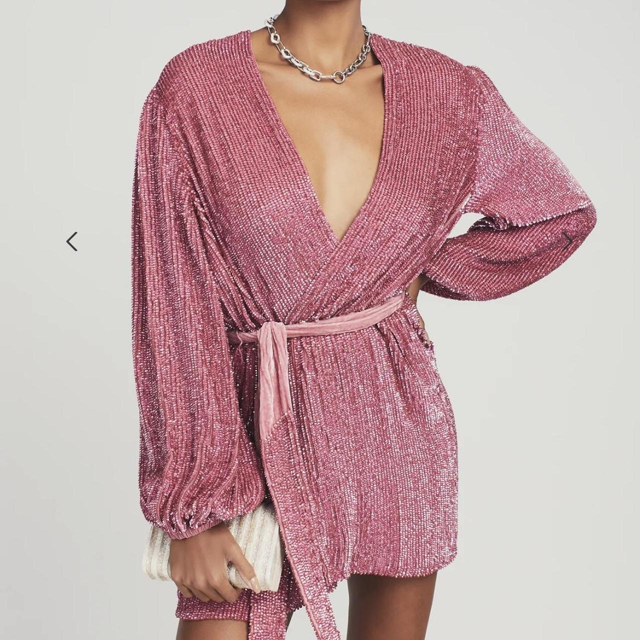 Gabrielle Robe Dress for sale. Pink colour (first... - Depop