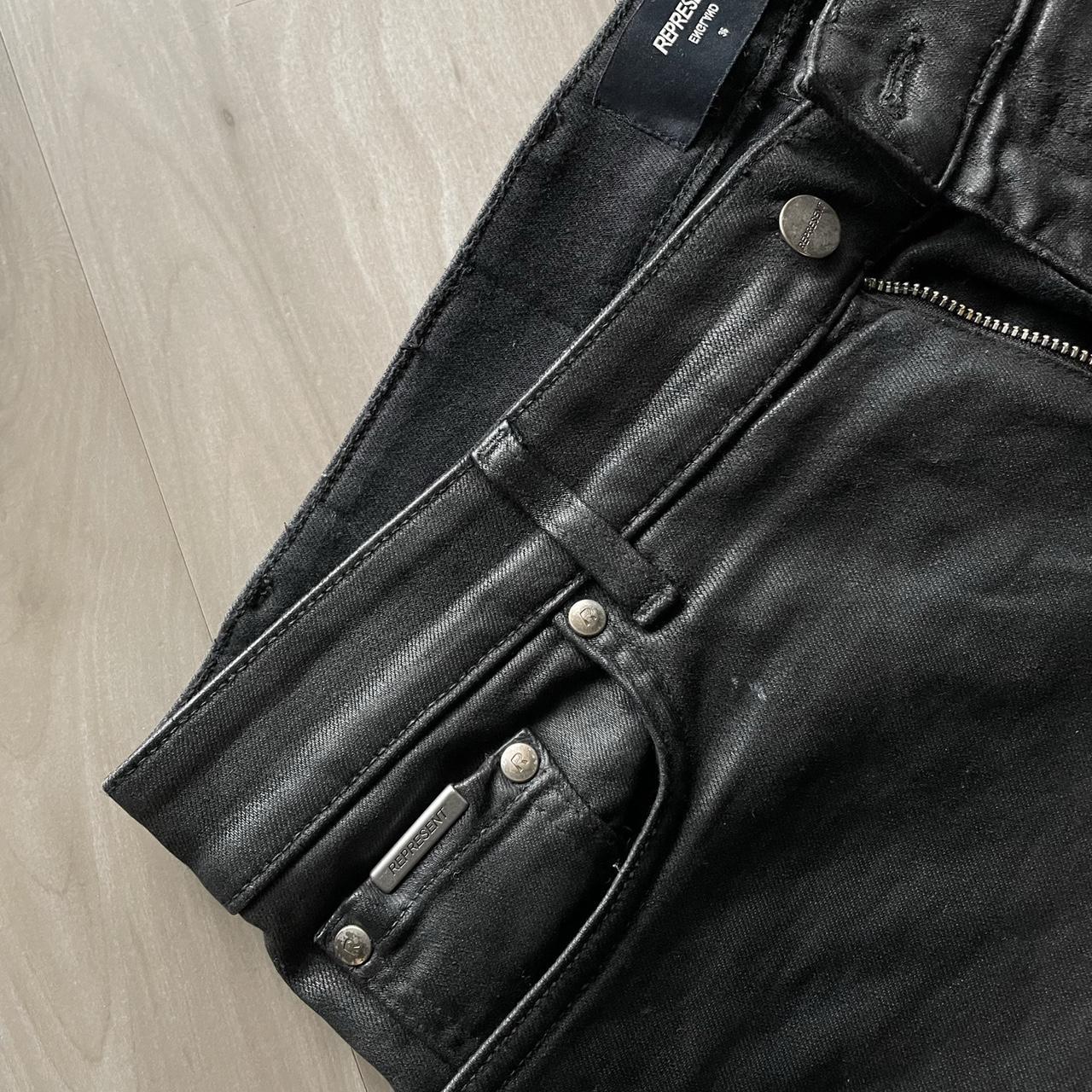 Represent Men's Black and Silver Trousers (2)