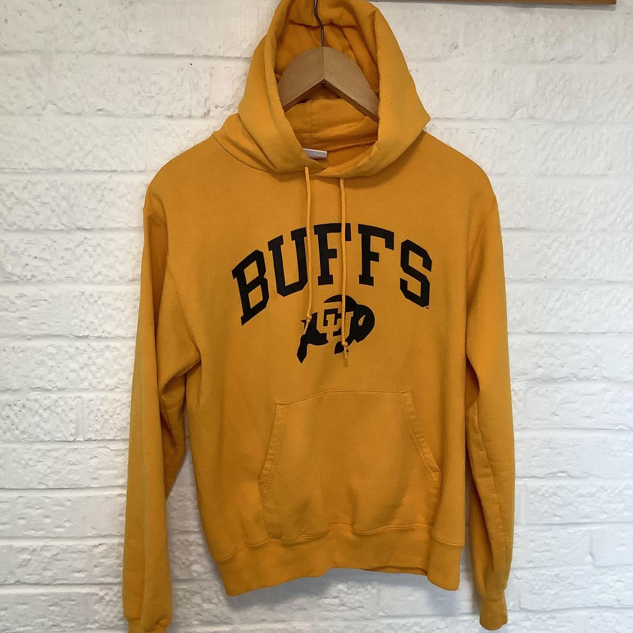 Champion Hoodie Size S Mustard Buffs /... Depop