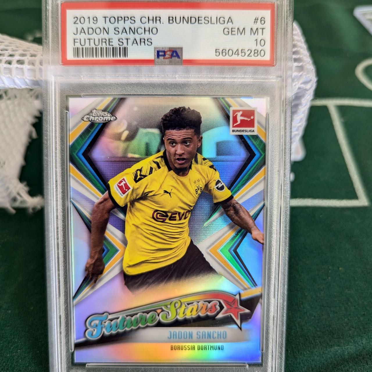 2019 Jadon Sancho Topps Chrome Future Stars PSA 10...