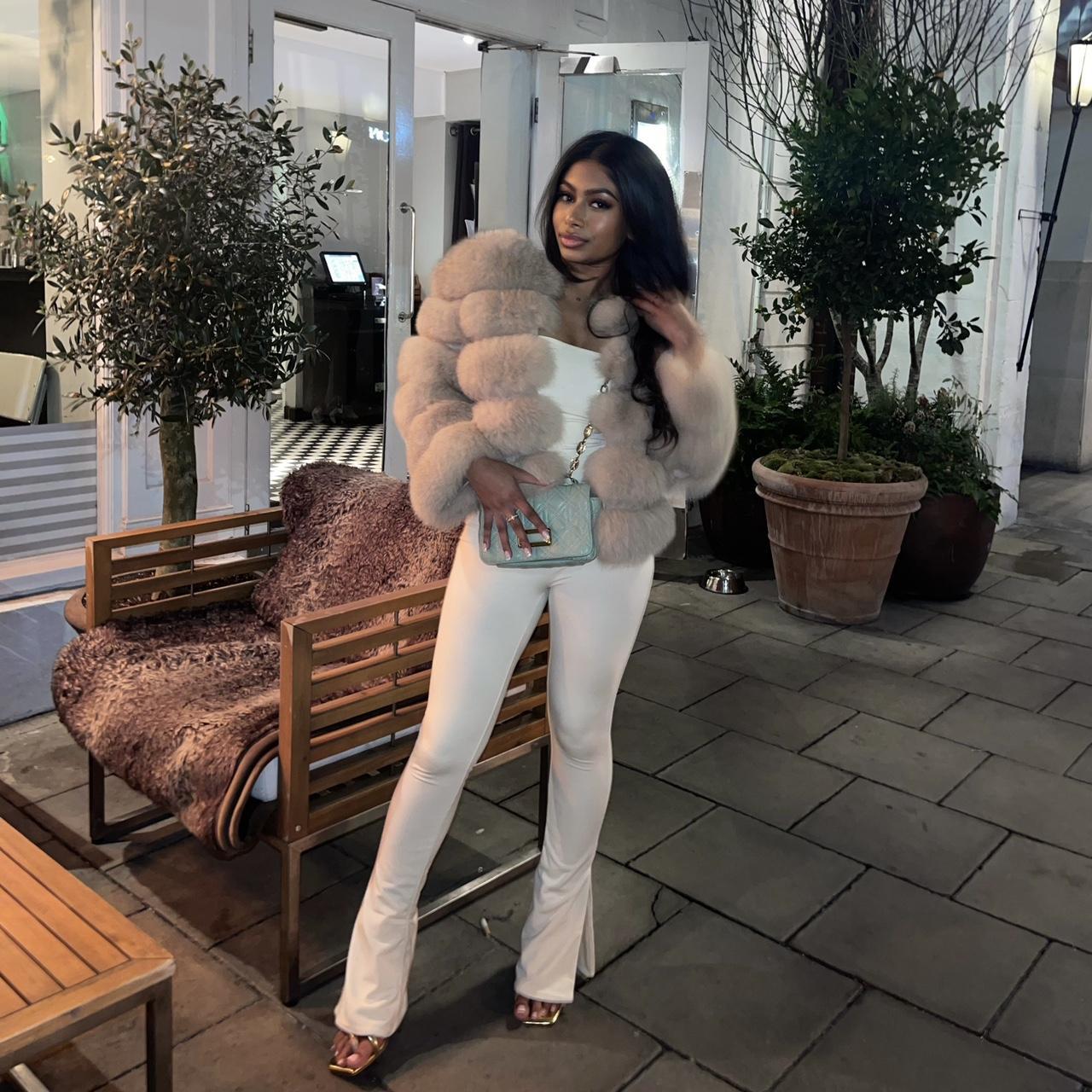 Oh Polly Women's Cream Jumpsuit Depop