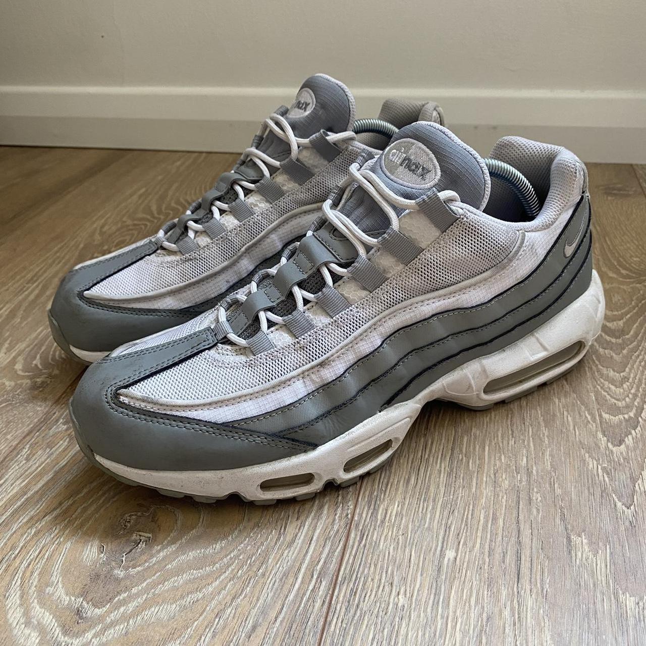 Nike air max 95 grey white Size Uk 10, US 11 Very... - Depop