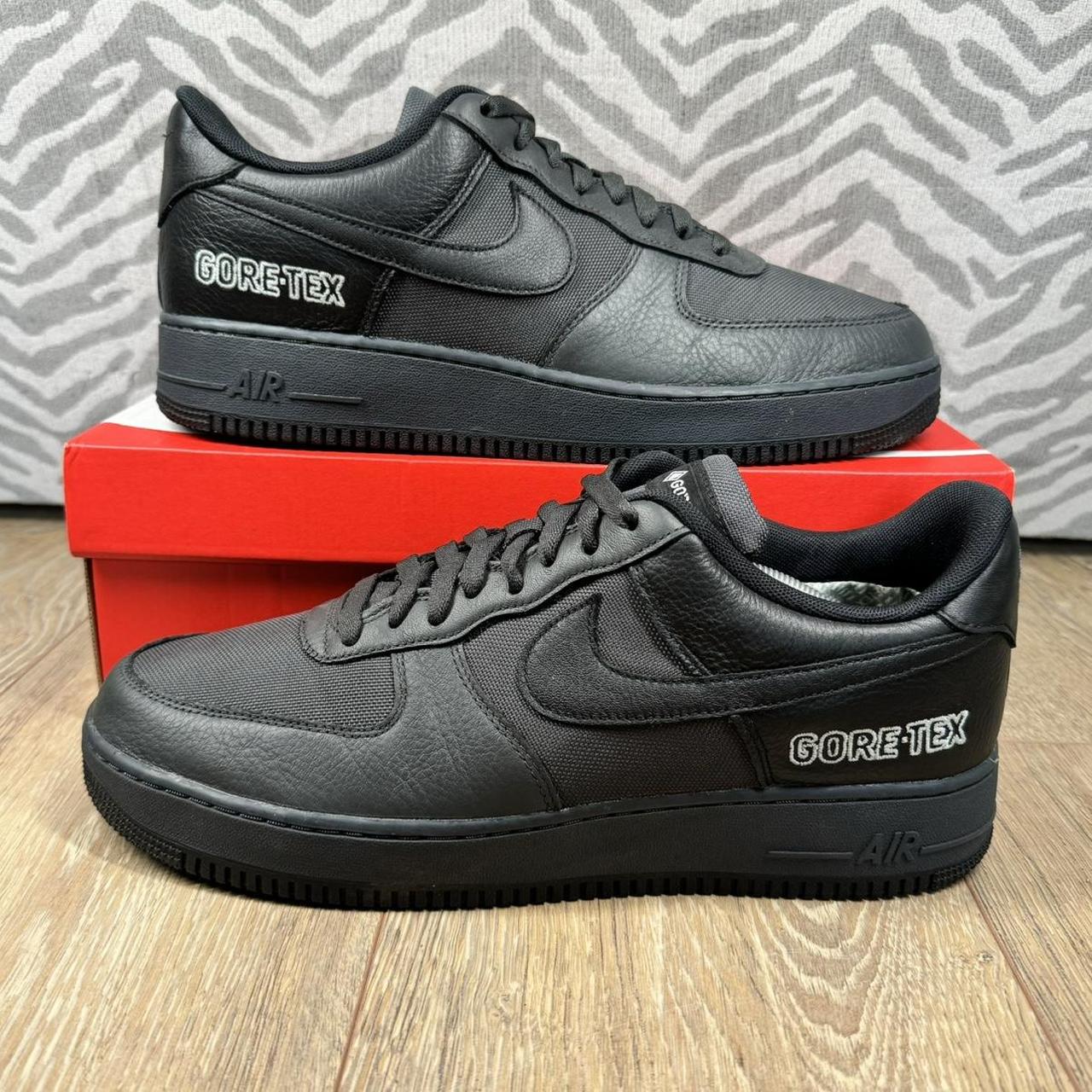 Nike air force 1 gore tex black Size Uk 12 US. Depop