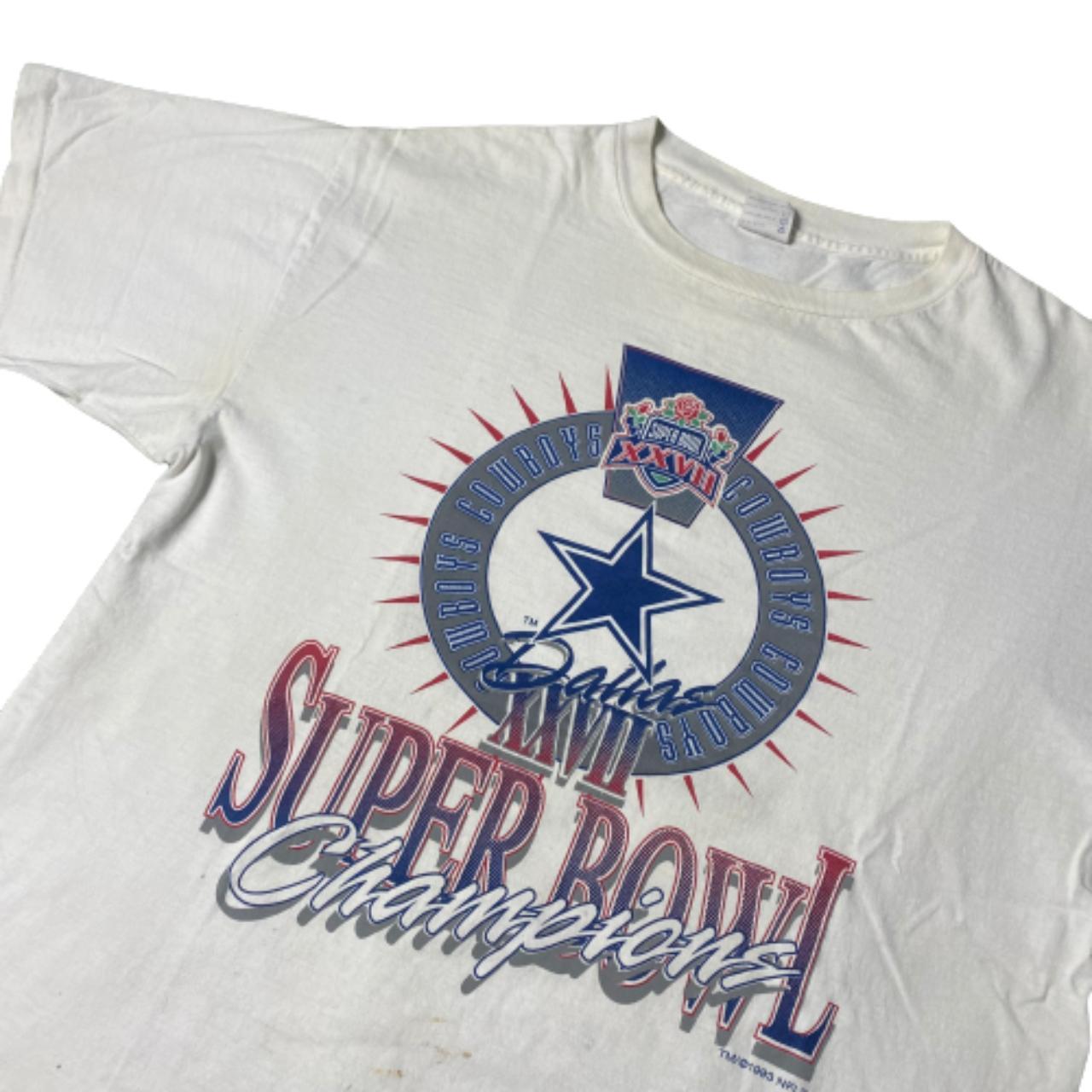 1993 Dallas Cowboys Super Bowl Champions Tee Single - Depop