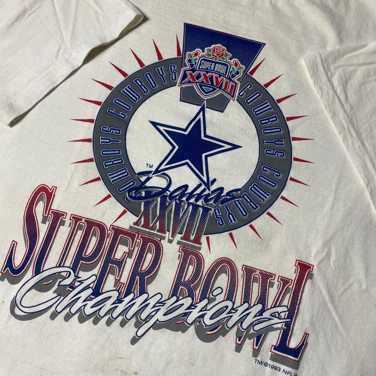 1993 Dallas Cowboys Super Bowl Champions Tee Single - Depop