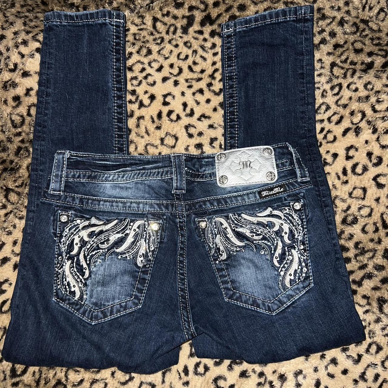 miss me y2k lowrise jeans in perfect condition with... - Depop