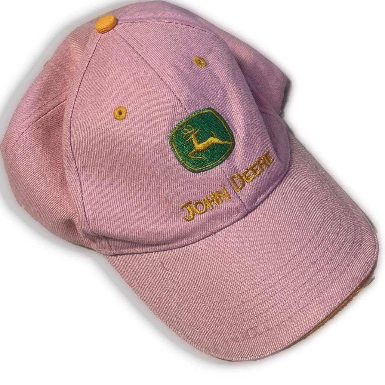 Pink John Deere Hat Velcro Strap One Size Fits All! - Depop