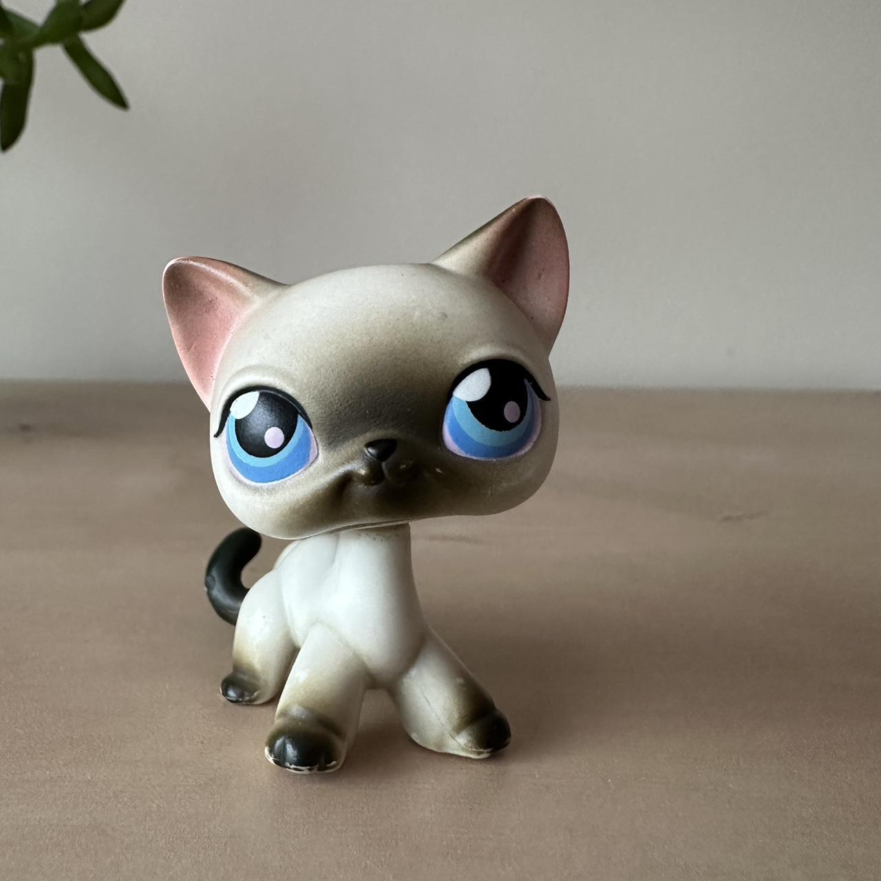 Littlest Pet Shop siamese cat LPS white and brown... - Depop