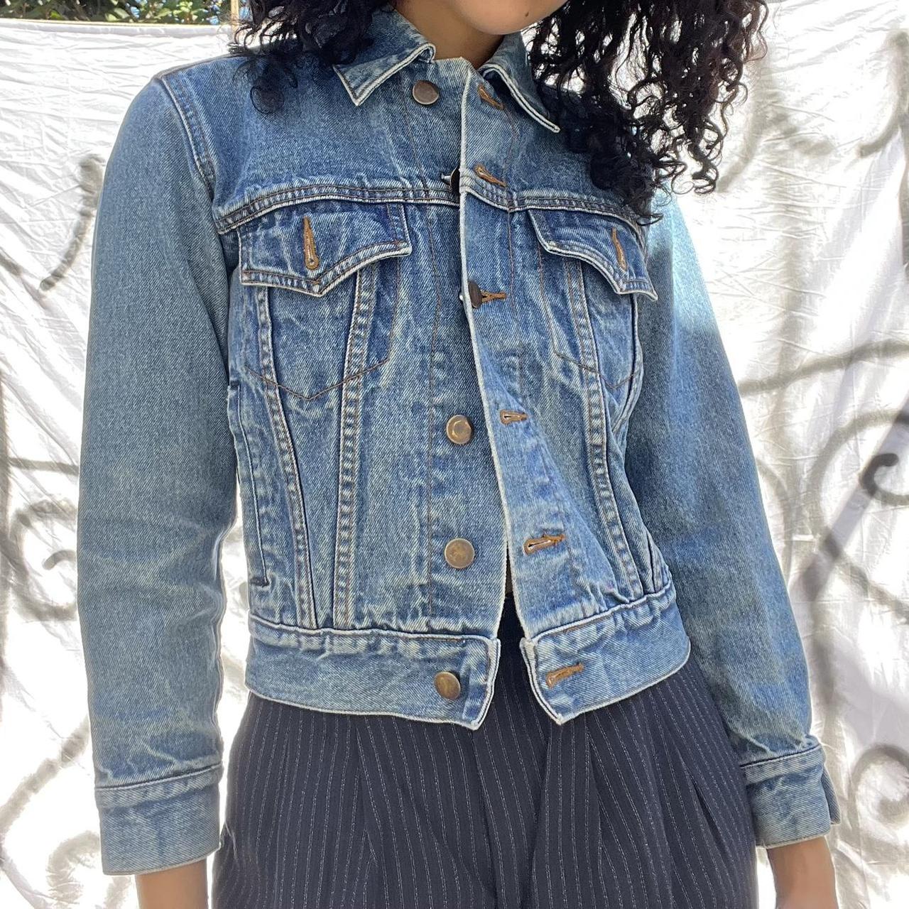 vintage jcpenney denim jacket size xs, 30 inch bust,... Depop