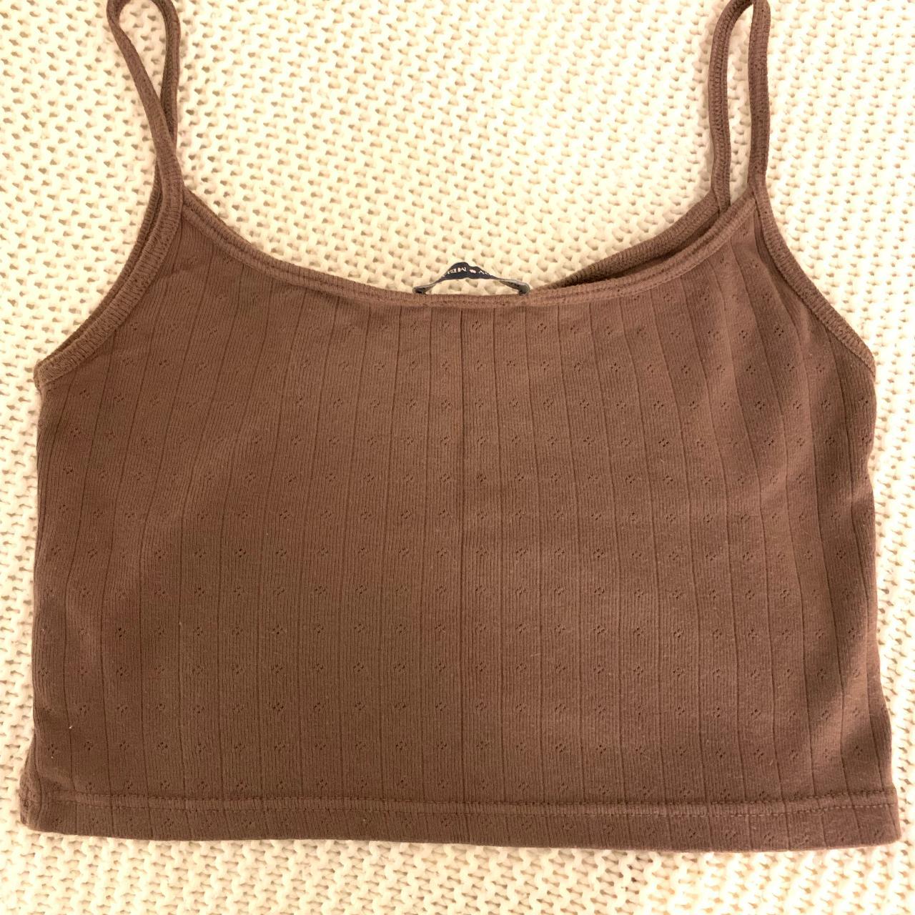 brandy melville brown tank one size (would best... Depop