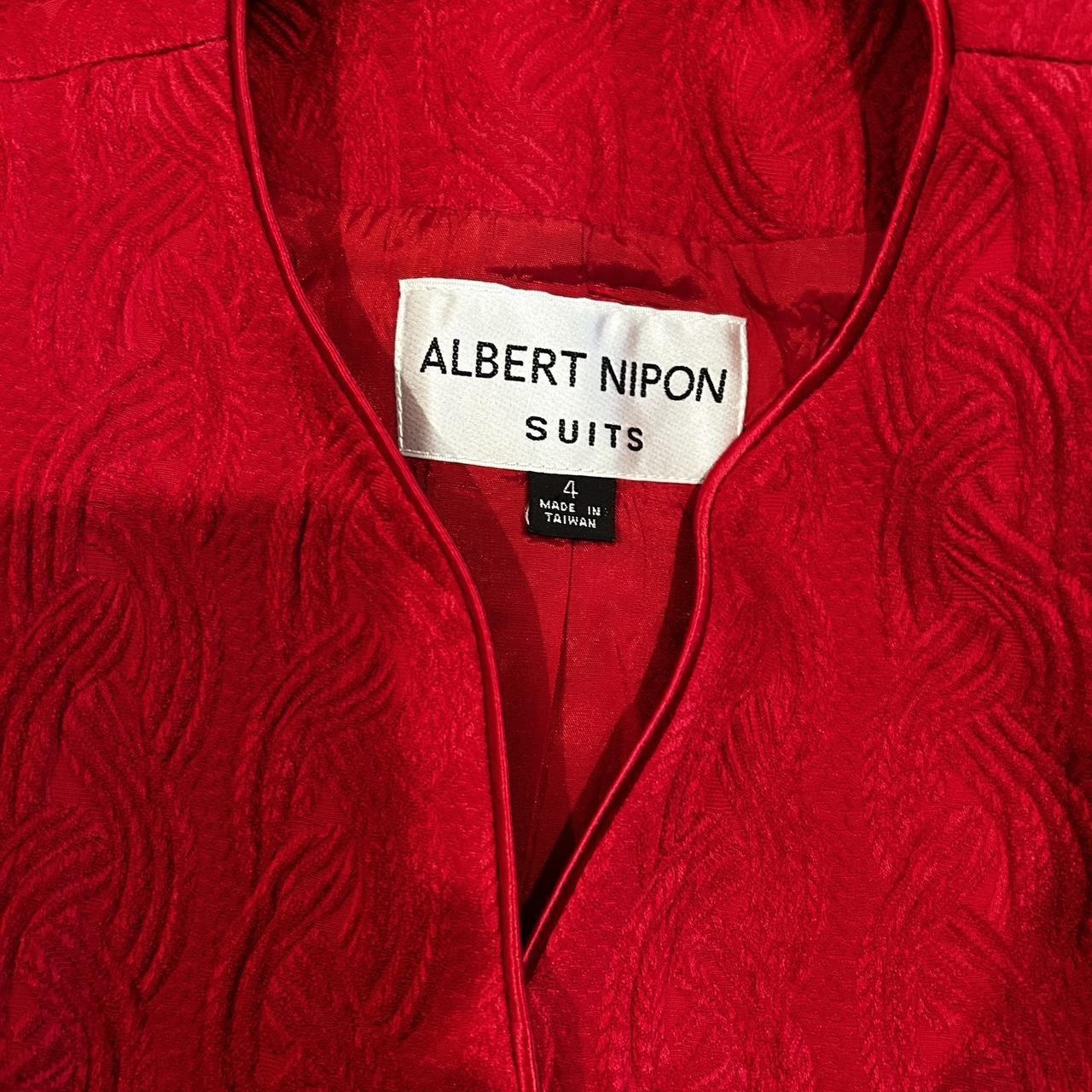 Albert Nipon Women's Suit - Red - S – Red wool bl… - image 3