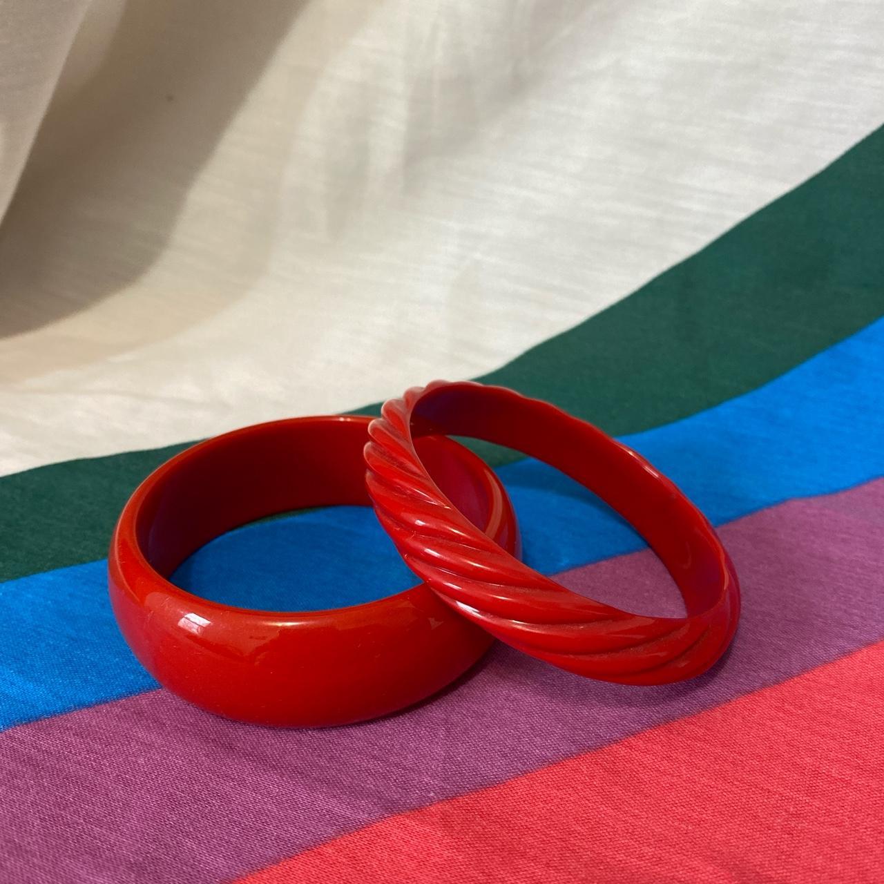 1940s Red Bakelite Bangle Bracelet – Ian Drummond Vintage