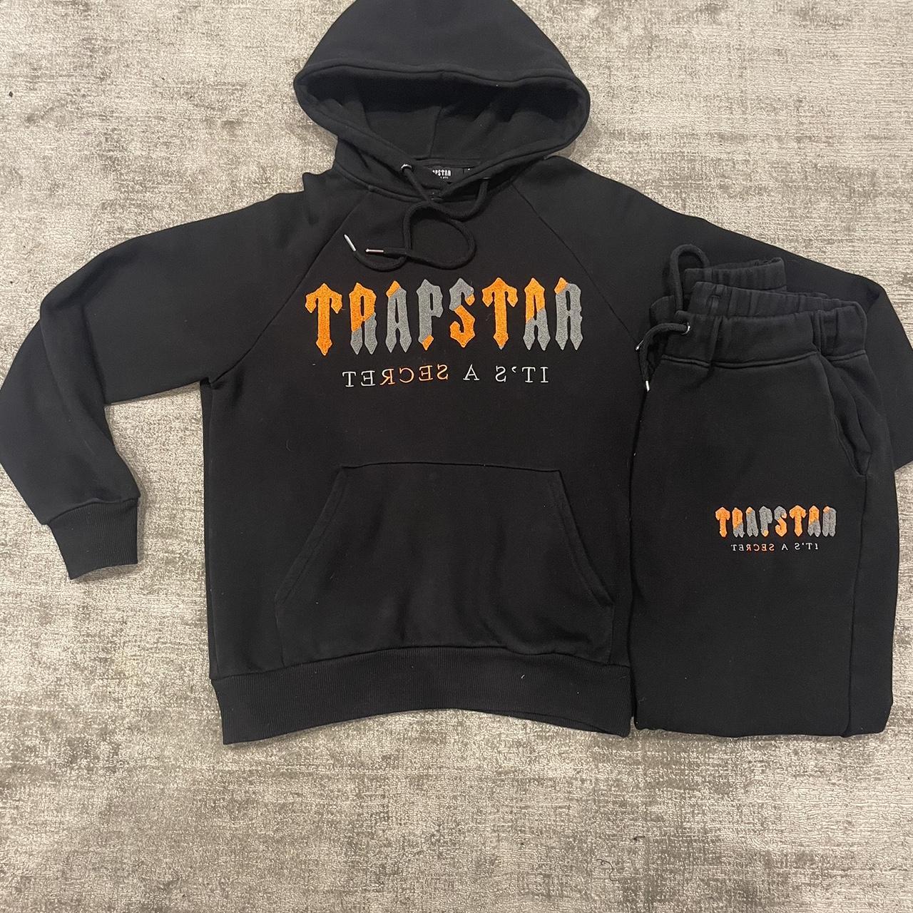 BLACK AND ORANGE TRAPSTAR TRACKSUIT…☢️ SIZE SMALL... Depop