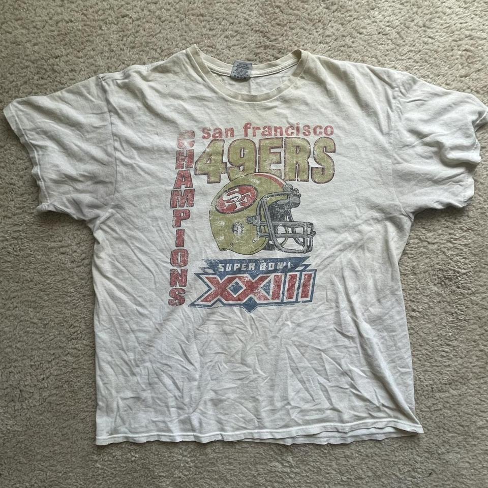 Junk food tee , vintage y2k reprint 49ers Super Bowl - Depop