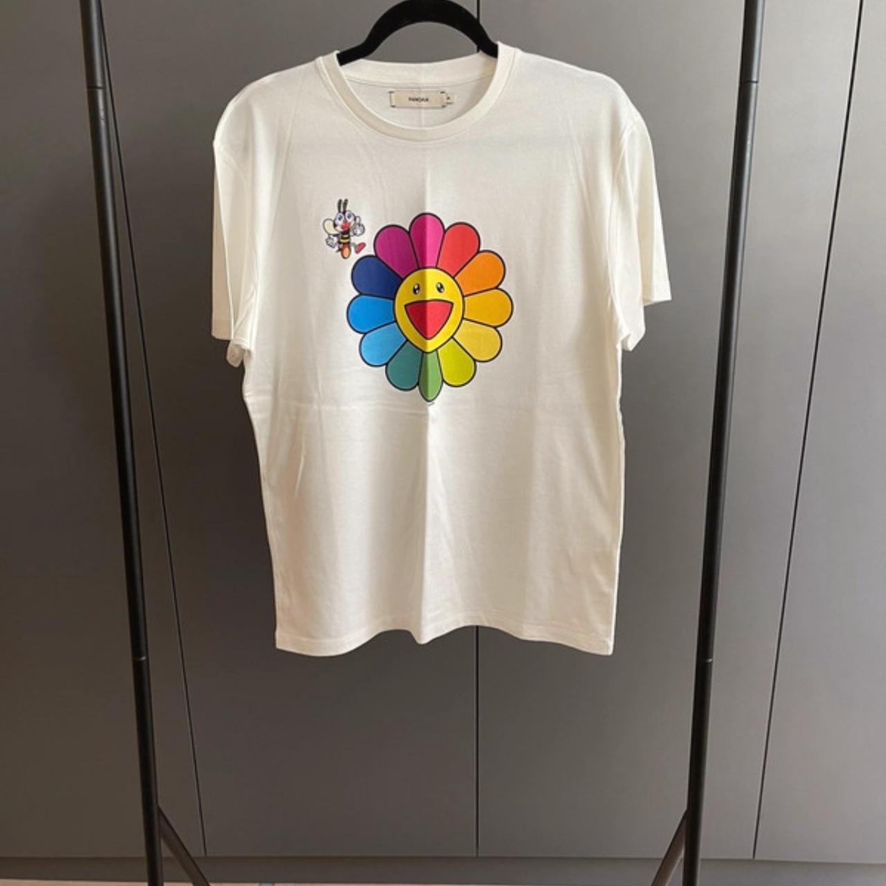★入手困難★PANGAIA x Takashi Murakamiコラボ★ ロゴTシャツ Takashi Murakami x PANGAIA Flower T-Shirt Off White Men's