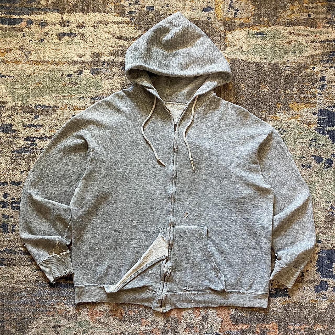 Distressed best sale grey hoodie