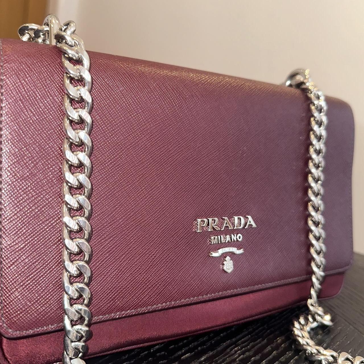 Prada Saffiano Tessuto Nylon Chain Shoulder. Depop