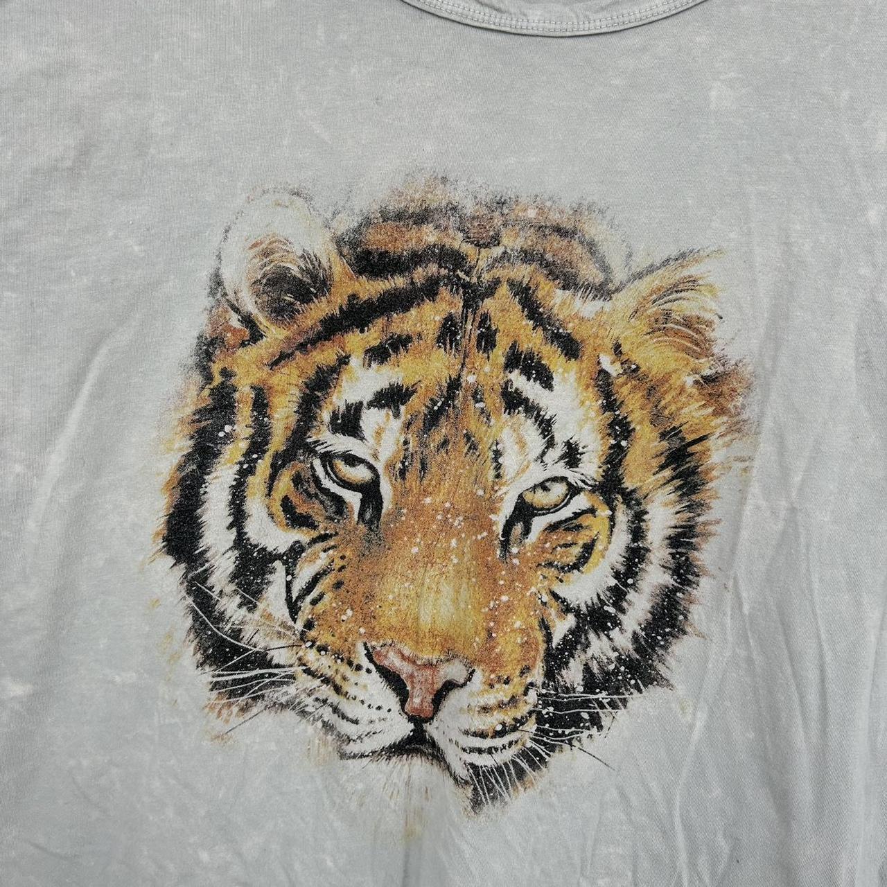 Tiger Orange Tiger Print Face T-Shirt