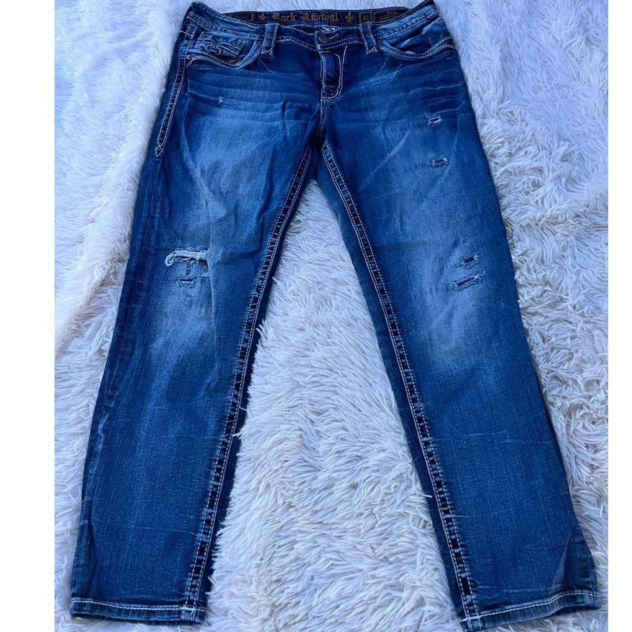 2000s rock & revival skinny jeans Size 32 - Depop