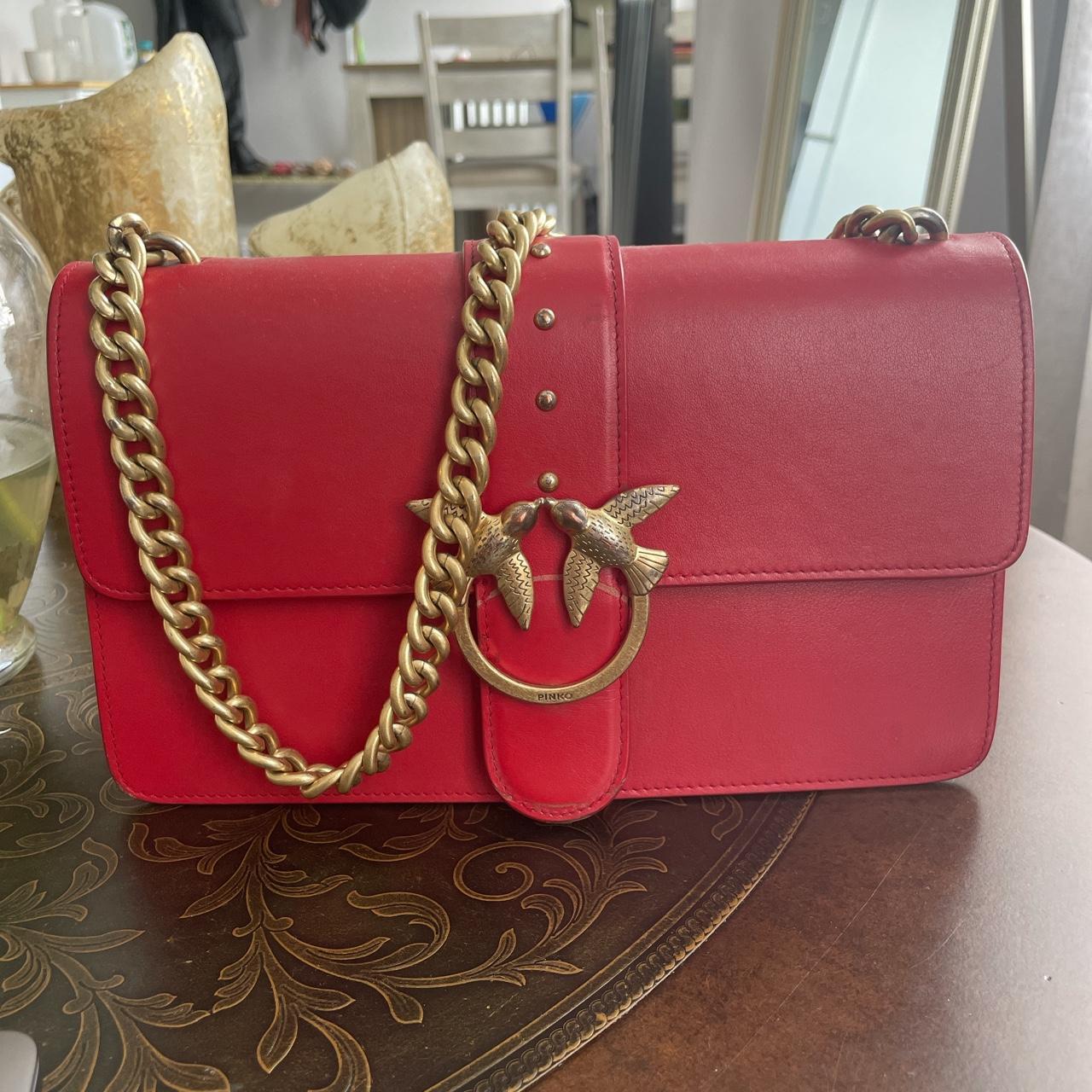 Pinko red bag originally $500 Needs a new home 🤍 - Depop