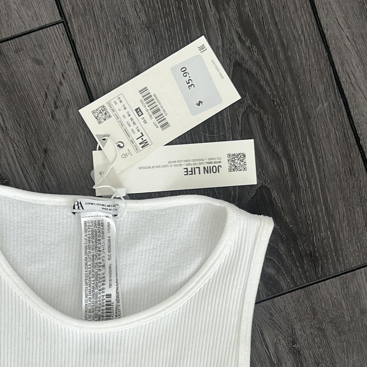 Zara Women's White Croptop Depop