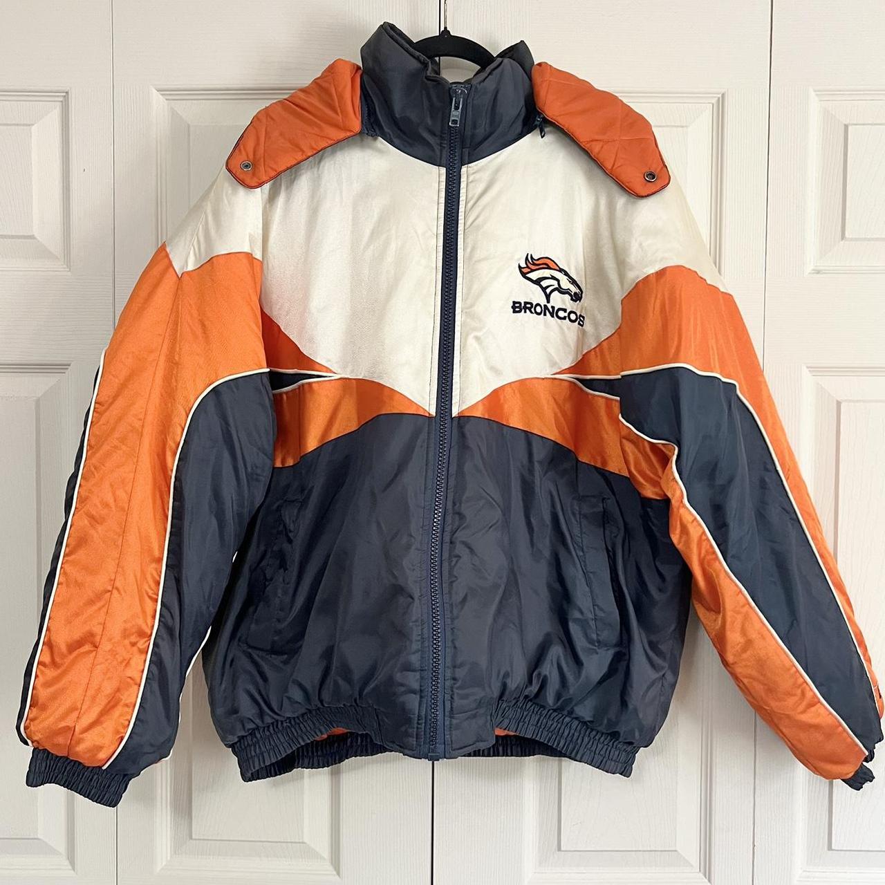 Vintage Denver Broncos Windbreaker 90s NFL Pro - Depop