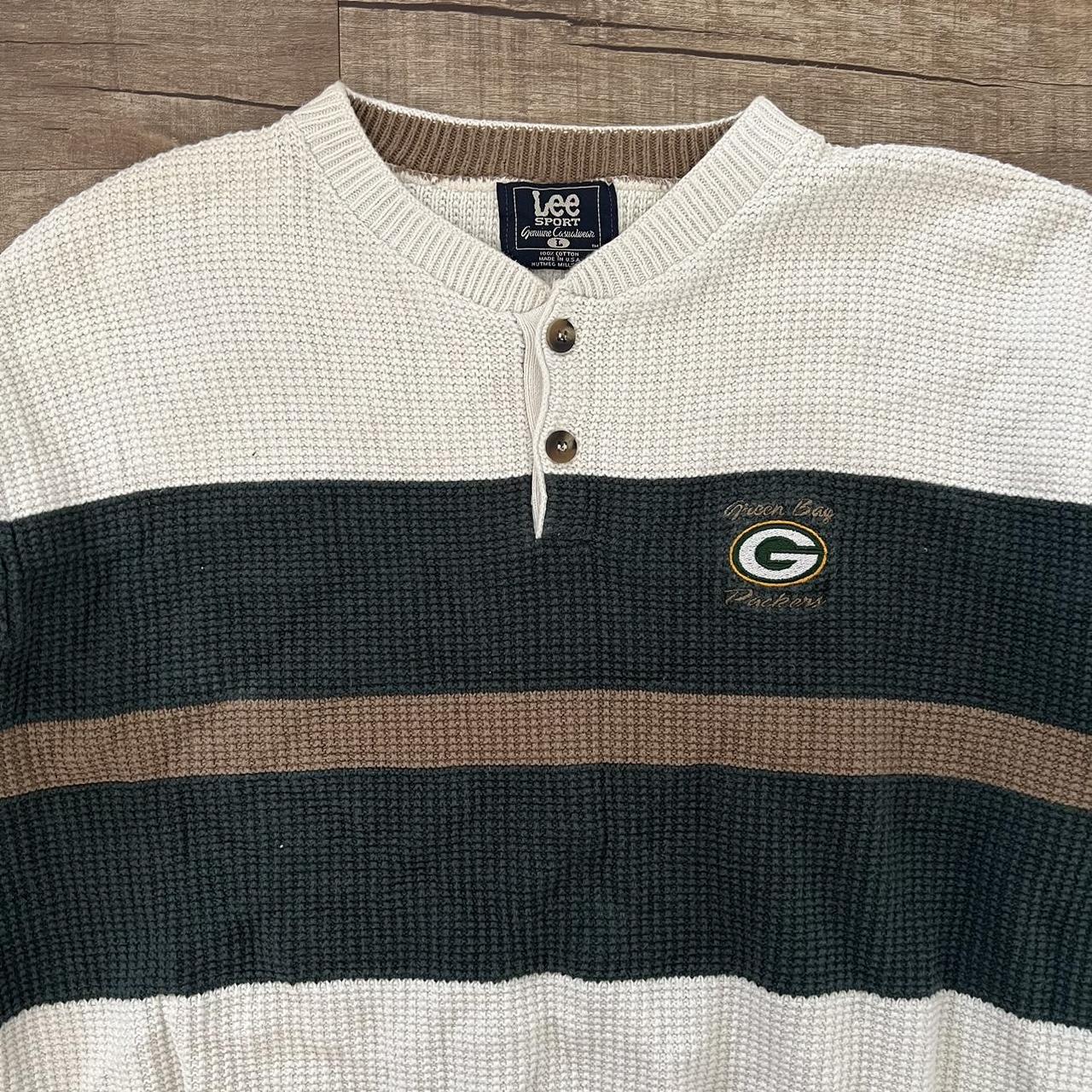 Vintage Green Bay Packers Retro Football Knit Sweater size: