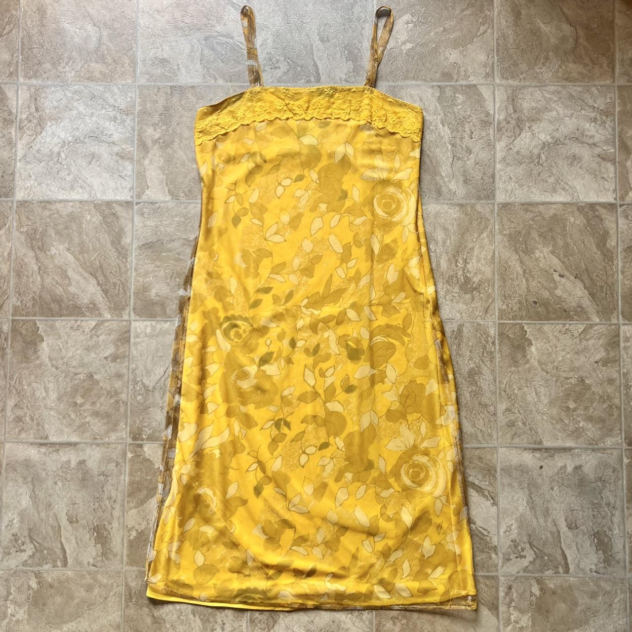 Vintage Mlle Gabrielle Maxi Dress Size 14 Yellow. Depop