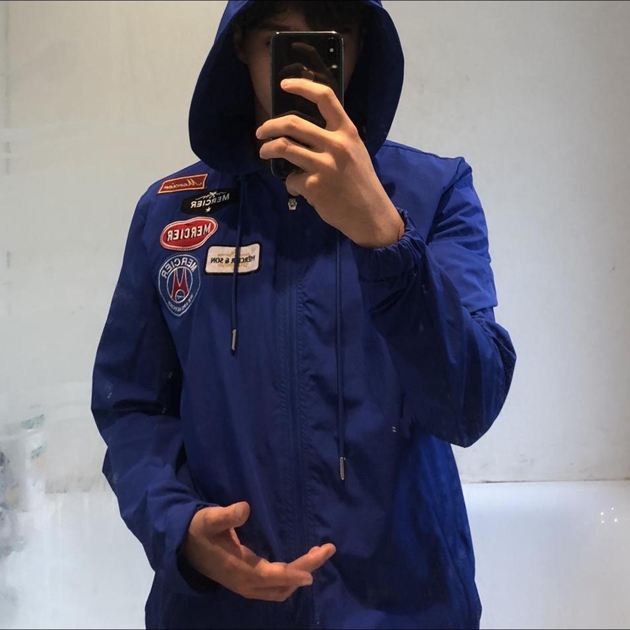 Navy blue Mercier Windbreaker Worn a few times... Depop