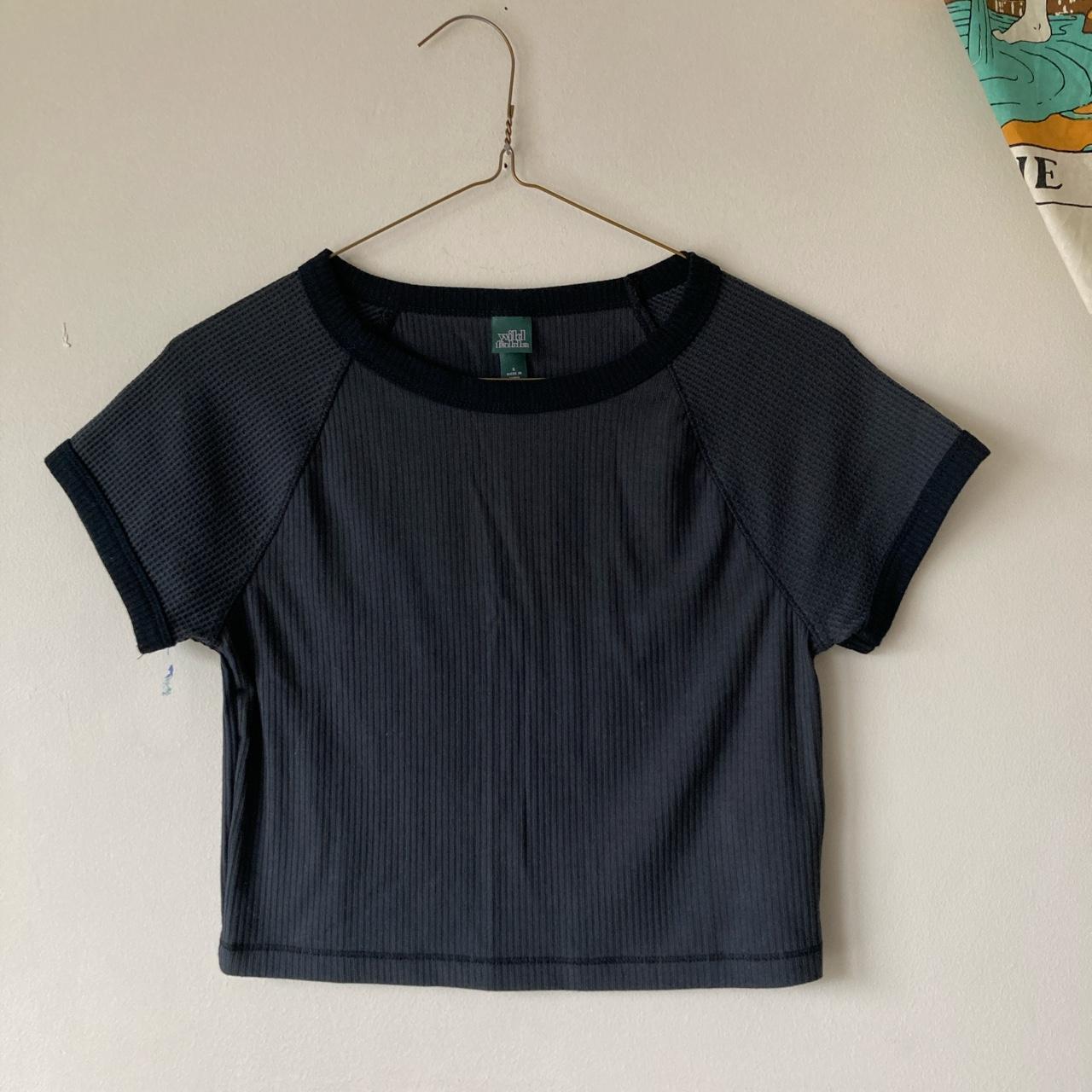 Wild Fable Womens Black Crop Top Depop